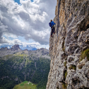 Escalade "Trad" dans les Dolomites
