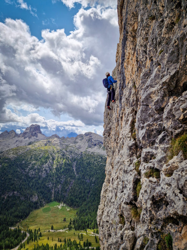 Escalade "Trad" dans les Dolomites